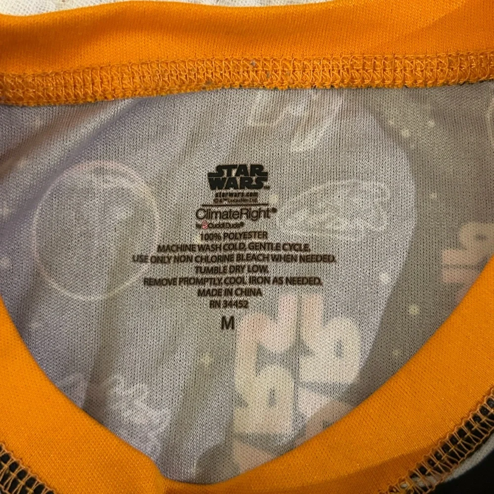 ClimateRight Star Wars boys sz M tagless layering sleepwear with thumb holes EUC
